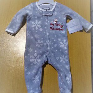 Grey Koala Baby "My First Christmas" Infant Sleeper -0-3months